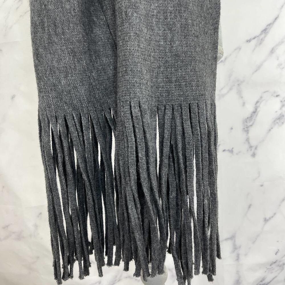 Lucky Brand | Dark Grey Solid Brushed Scarf - Picture 9 of 11